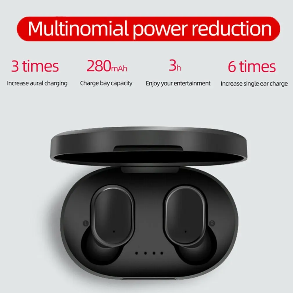 

A6S Wireless Bluetooth 5.0 Earphone TWS For Xiaomi Redmi Airdots Headsets Noise Cancelling Earbuds for Huawei SamgSung Phone