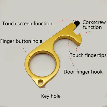 

Safety Stylus Door Opener Without Touch Key Anti-bacterial Elevator Button Door Handle Multi-function Bottle Opener Non-contact