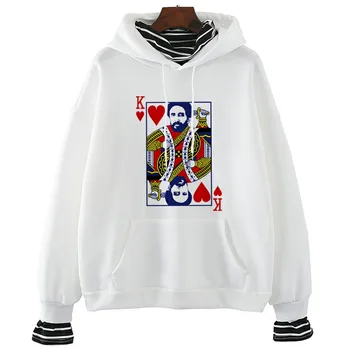 

King Of Heart Tumblr Plus Size Women Sweatshirt Grunge Kpop Hip Hop Camisetas Graphic Unisex Women Vintage Top Hoodie