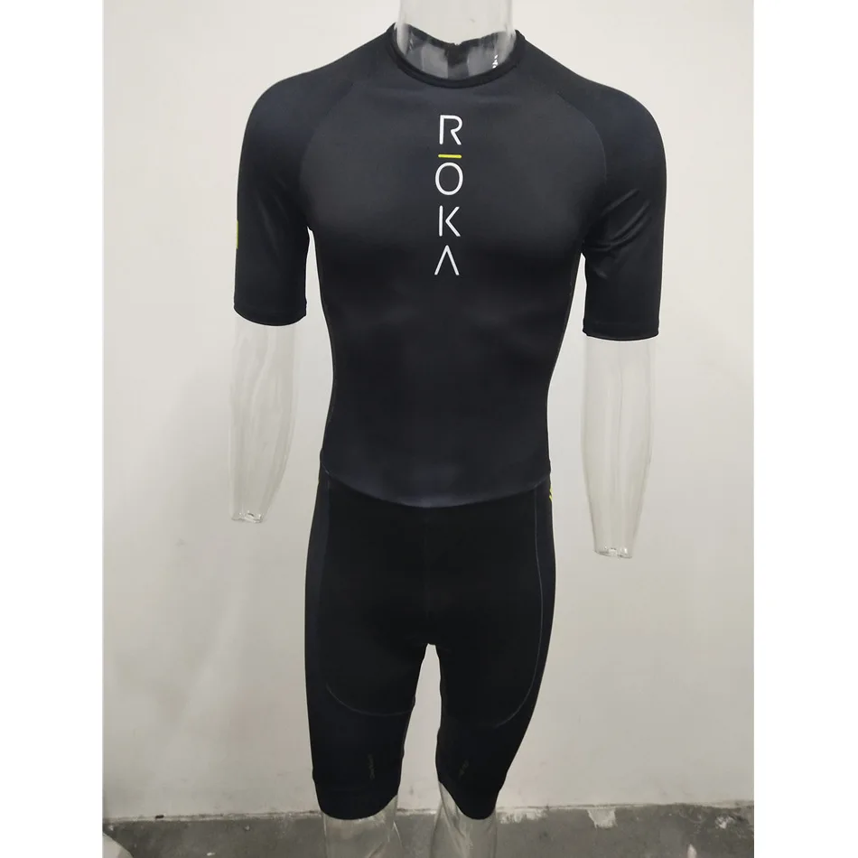 

ROKA Tri suits Triathlon race apparel Men's Gen II Elite AERO Short Sleeve professional swimming running cycling racing clothing