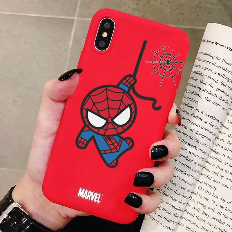 Чехол для телефона с рисунком Человека паука XiaoMi RedMi Note 8 7 6 5 5A 4 4X K20 Pro матовый