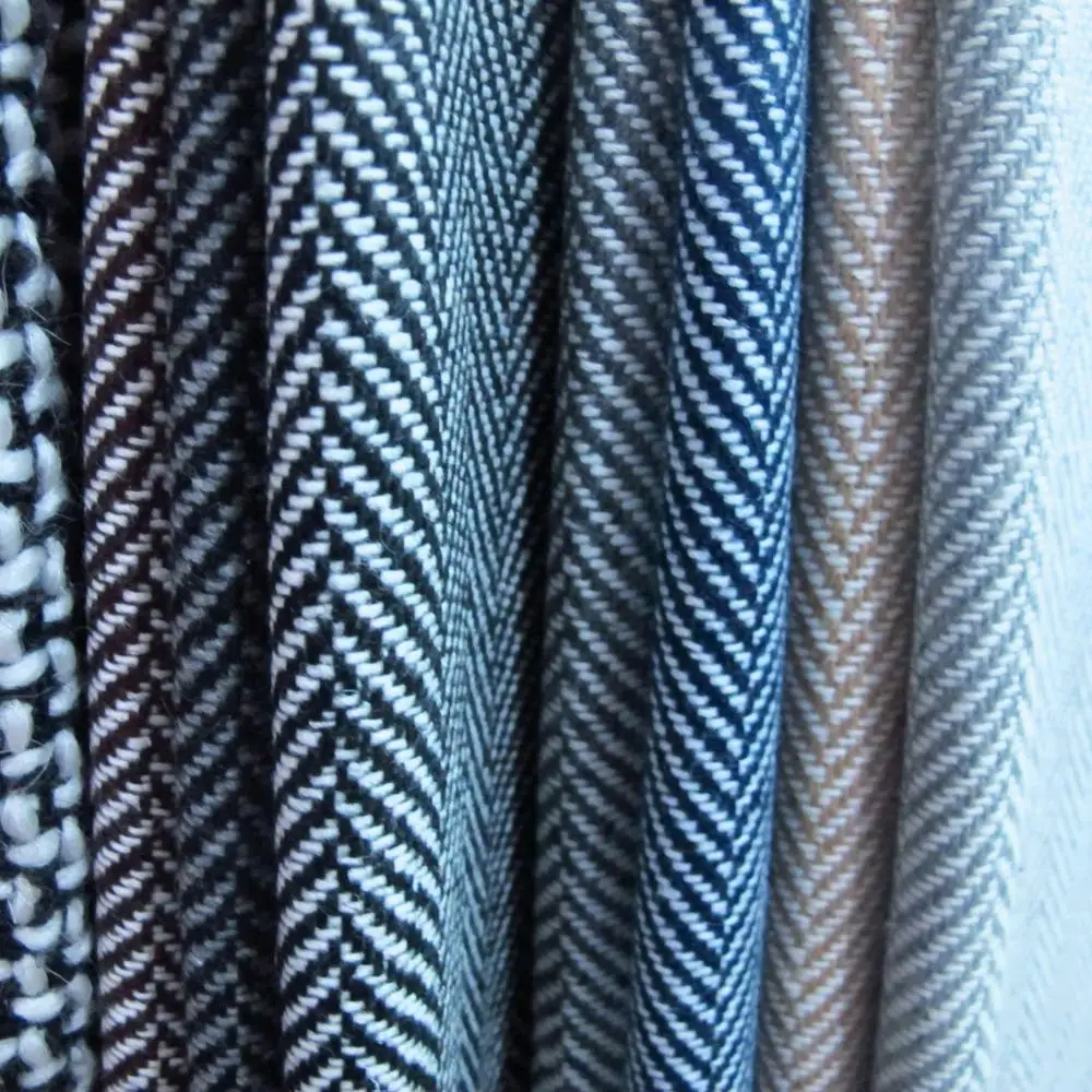 Ткань в елочку, шерстяной ткани оптом(310g/㎡)(20% шерсть+ 80% химическое волокно) width150cm