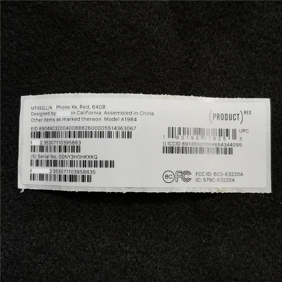 10 шт./партия наклейка для мобильного телефона IMEI и серийный номер для iPhone 6 6s 7 8 plus x xs xr xs max черный, серебристый, золотой, серый, красный