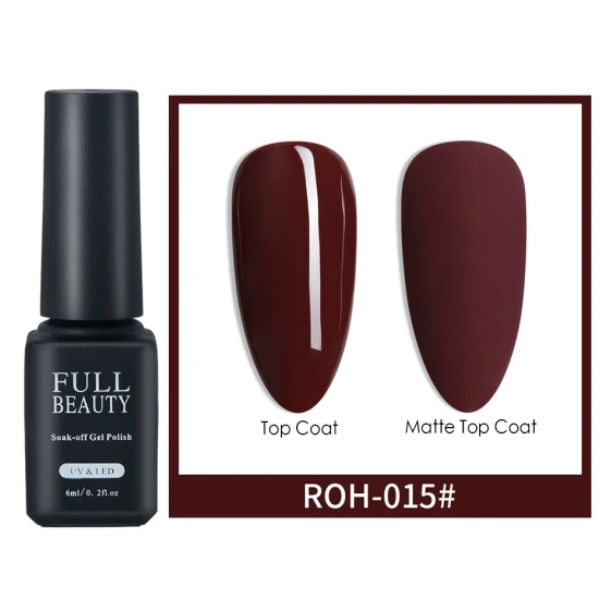 Nail Gel Polish 6ml Yellow Orange Pure Colors Nail Art Lacquer Soak Off UV Gel Varnish Semi Permanent Autumn Manicure TRROH01-18 - Цвет: ROH-15