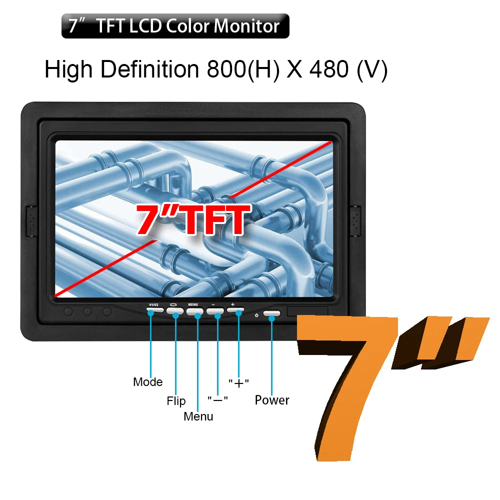 7 ũ   巹 ˻ Ŭ ī޶ ý 12V4500MA Ƭ ͸ 20m 6.5mm  ī޶ 