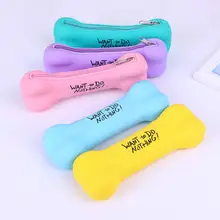 Новинка, конфетные цвета, в форме кости, силиконовая ручка, сумка, канцелярские товары для творчества студентов, ручка, сумка, взрывная модель, сумочка для монет