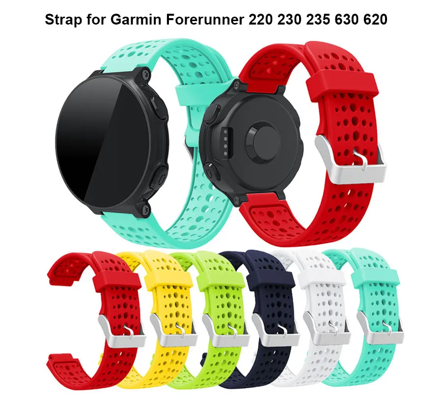 Мягкий силиконовый сменный ремешок для часов Garmin Forerunner 230/235/220/620/630/735 часы Открытый спортивный браслет ремешок