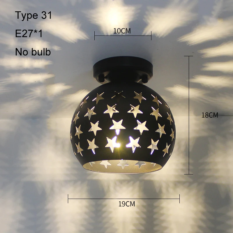 Type 31 no bulb Современный потолочный светильник, светодиодный потолочный светильник, винтажный плафон, клетка, плафонье, хрустальная лампа для столовой, кухни, Lampara Techo - Цвет корпуса: Type 31 no bulb