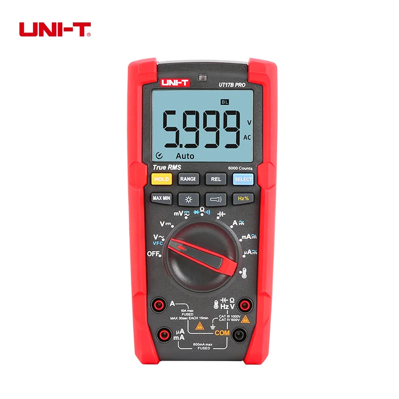 UNI T UT15B PRO/UT17B PRO True RMS цифровой мультиметр Рабочий цикл анти ожог VFC Гц