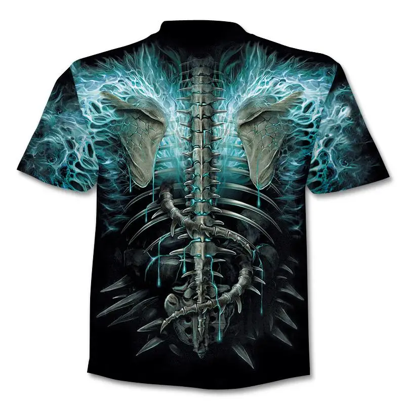 H95e83ece0399493e877c5a3cb8f6f278U - Fake Jacket Skull Print T-Shirt