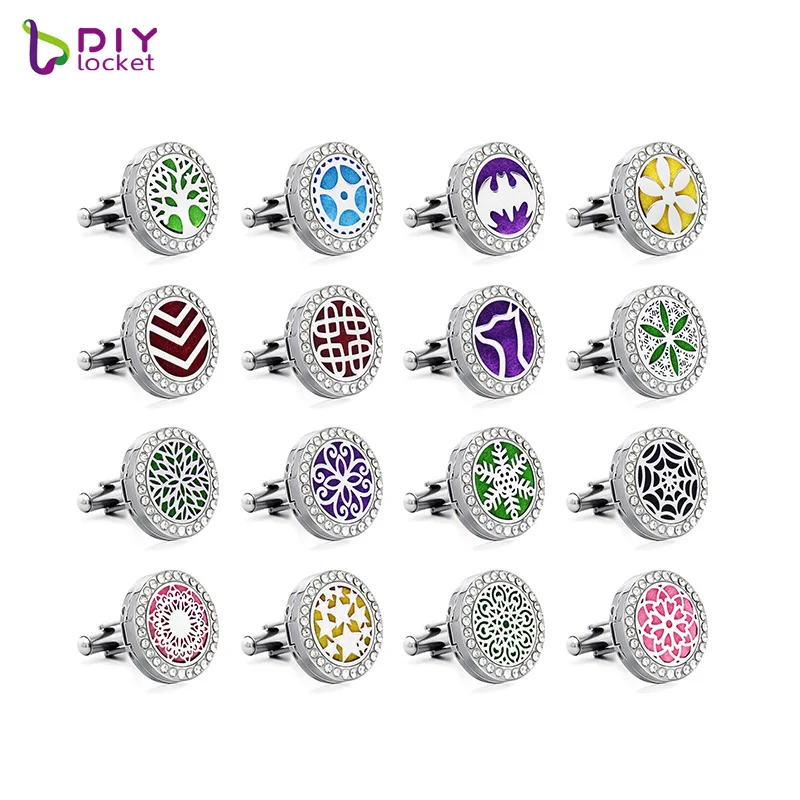 1Pair 20mm Alloy Crystal Essential Oil Lockets Cufflinks CJ219-239 | Украшения и аксессуары