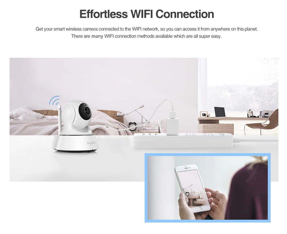 SANNCE 1080P Full HD Mini Wireless Wi-fi Camera Sucurity IP CCTV Camera Wifi Network Surveillance Smart IRCUT Night Vision Cam best security cameras