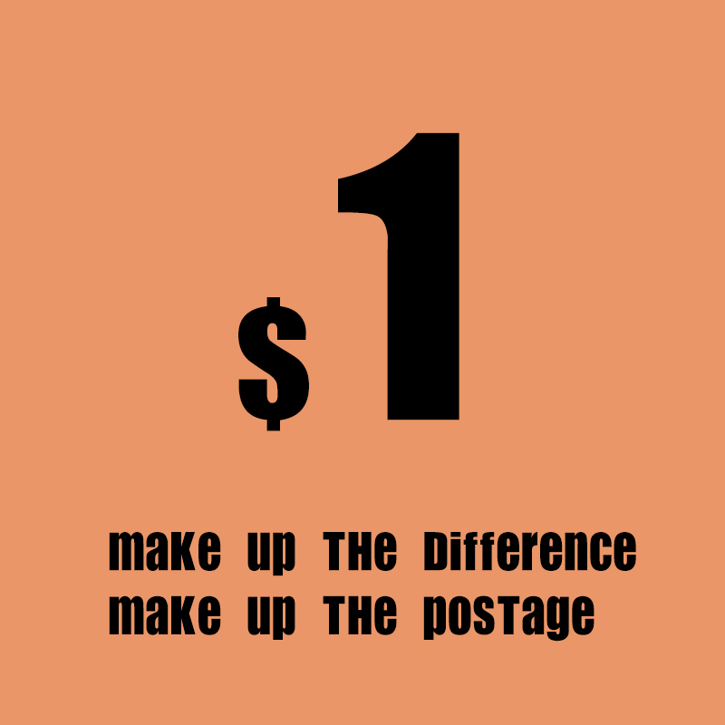 Make up postage to make up the difference