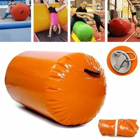 

100x60cm Inflatable Air Mat Home Roller Small Gymnastics Mat Cylinder Gym Training Sport Fitness Air Barrel