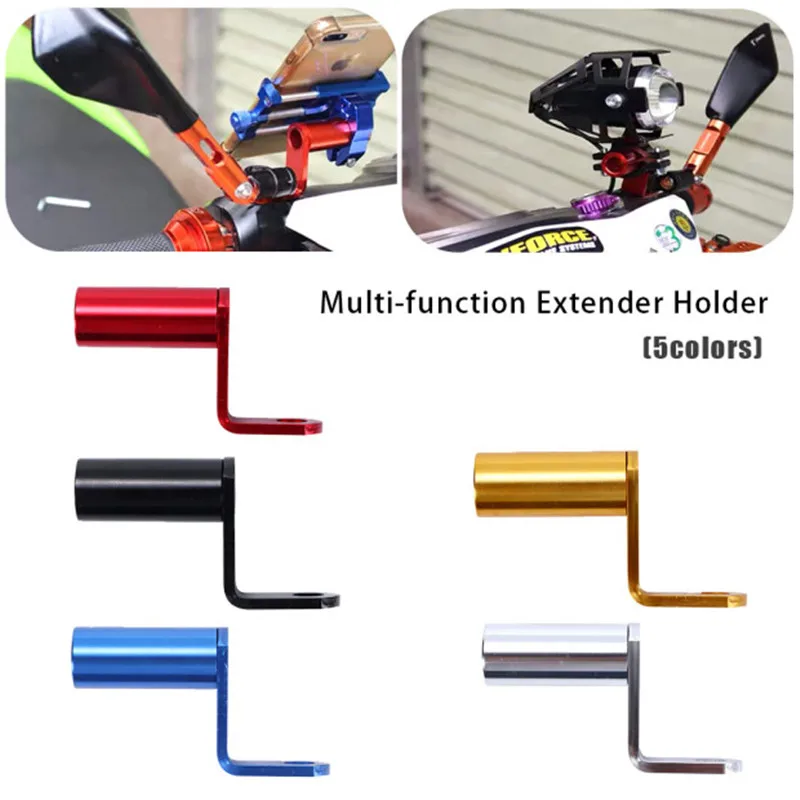 

Motorcycle Accessories Rearview Mirror Mount Extender Bracket Clamp Bar Phone Holder Multi-function Levers