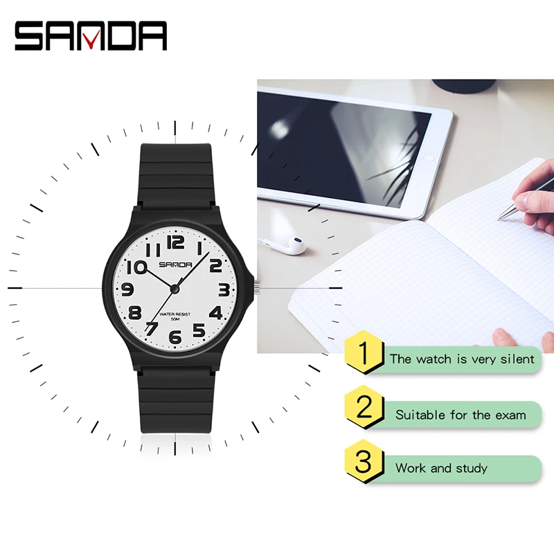 Sanda женские часы модные трендовые уличные темпераментные дикие маленькие свежие