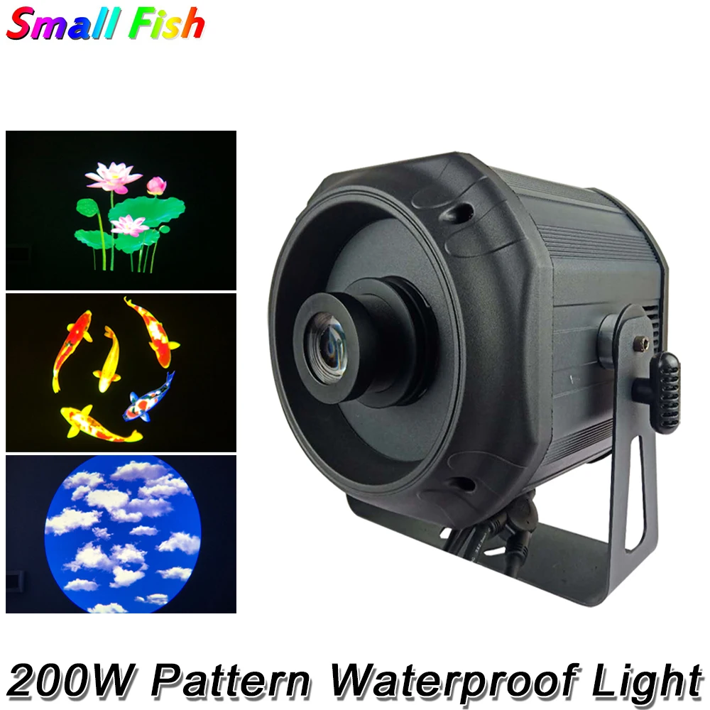 

New 200W Pattern Waterproof Logo Light Full Color Party Show Light Custom LED HD Outdoor Projector For Disco DJ Bar Club Wedding