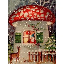 Алмазная вышивка пейзаж Санта-Клаус Алмазная картина Полная площадь/круглая дрель зимняя ручная работа на рождественскую тематику комплект значок домашнего декора