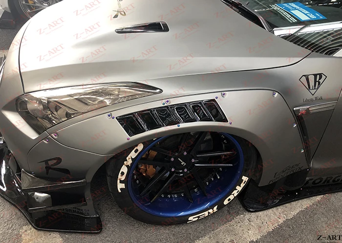 Z-ART для GTR R35 широкий обвес для NIssan GTR модифицированный широкий обвес для GTR R35 жалюзи передний fedner GTR модифицированный переднее крыло