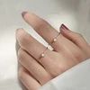 Delicate Mini Pearl Thin Ring For Women Minimalist basic Style Light Yellow Gold Color Fashion Jewelry Gift For Girls KBR010 ► Photo 2/6