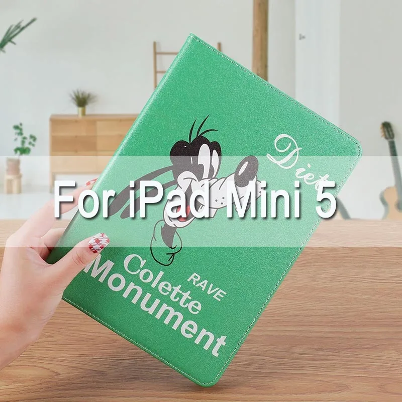For iPad mini 5 Мягкий черный чехол с изображением милой собаки для iPad Air 1/2, чехол для iPad Pro 10,5 iPad mini Auto Wake Up/Sleep - Цвет: For iPad mini 5