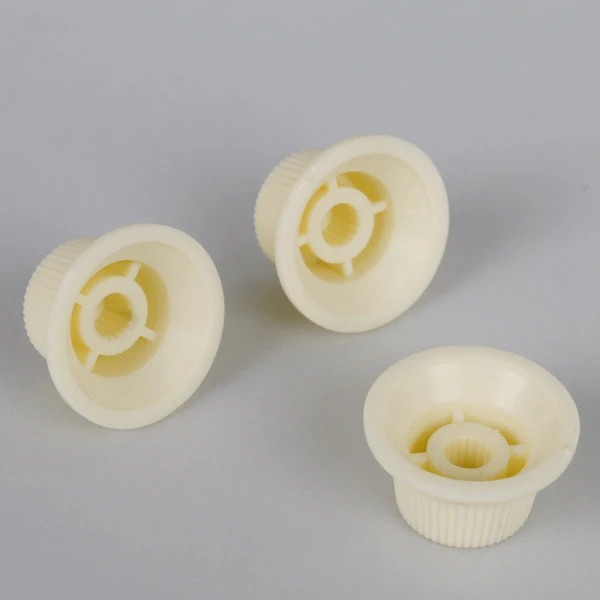 Set Of 3pcs Cream Knobs 1 Volume 2 Tone For Electric Guitar Quality ABS Part