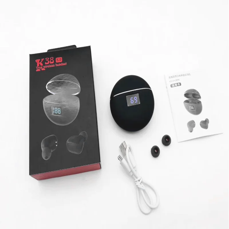 TWS k38 Bluetooth наушники с шумоподавлением спортивные водонепроницаемые наушники беспроводные наушники для xiaomi huawei iphone