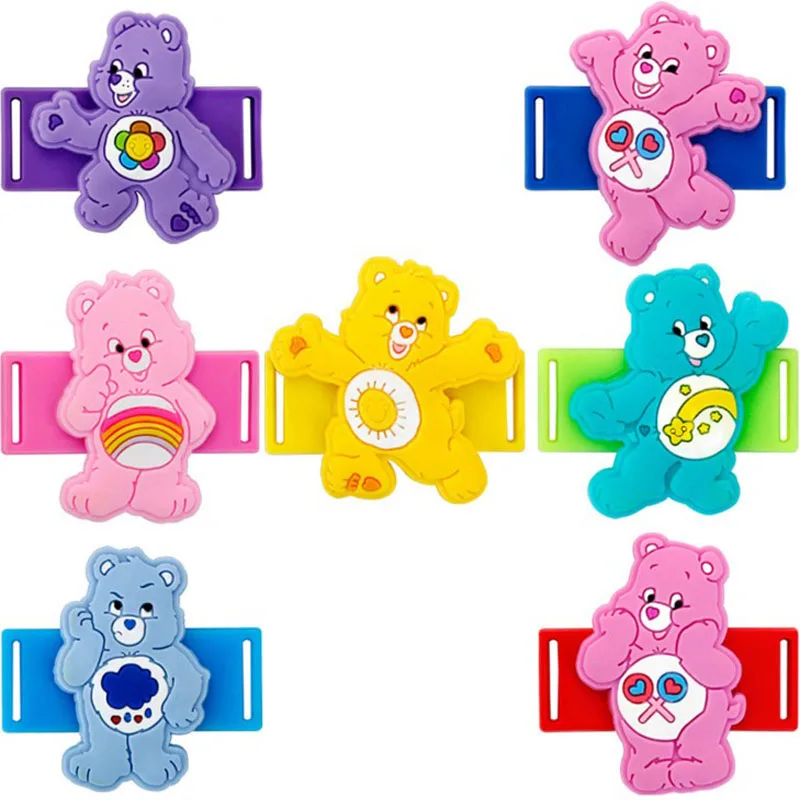 7 шт./упак. Kawaii Детские подарок Care Bears для спортивной обуви аксессуары ткань из ПВХ