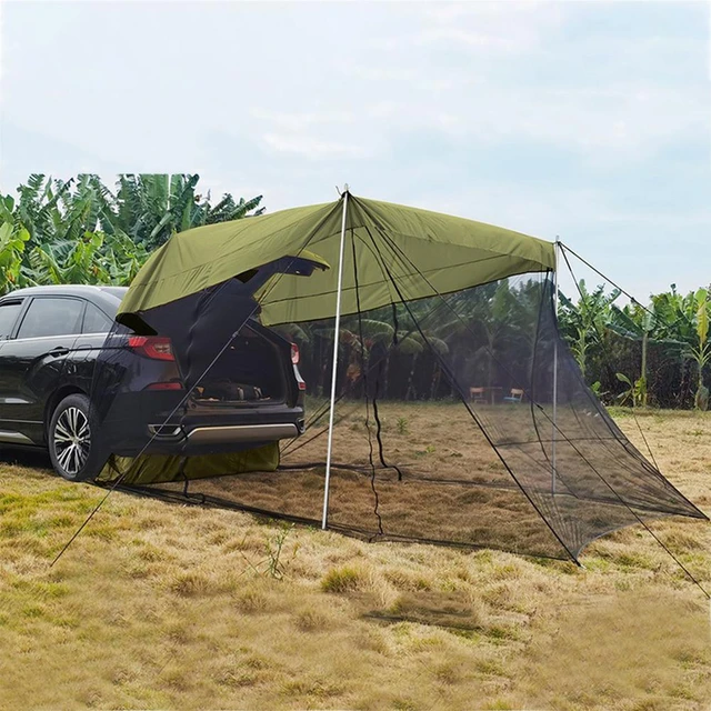 Car Awning Tent Sun Shelter Tent Portable Outdoor Car Canopy Sun Shade  Canopy Tent For Cars Trucks Car Rear Tent Awning - AliExpress