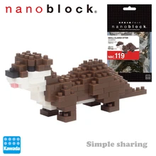 NANOBLOCK маленькая когтистая выдра(120 шт.) Мини кирпичи головоломка NBC-119