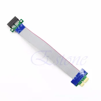

PCI E Express PCI-E 1X to 1X Slot Riser Card Extender Ribbon Converter Adapter Extension Cable