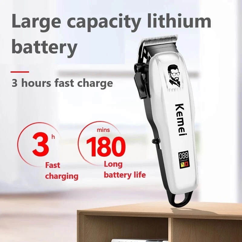 Kemei Electric Hair Clipper hair clipper hair trimmer Hair Cut Wireless Trimmer Men Professional Clipper Machine Rechargeable Cut Barber 809A PG