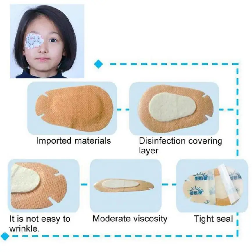 20Pcs Cartoon Amblyopia Eye Patches Colorful Child Amblyopia Training Orthoptic Corrected Eyeshade Occlusion Medical Eye Patches 6