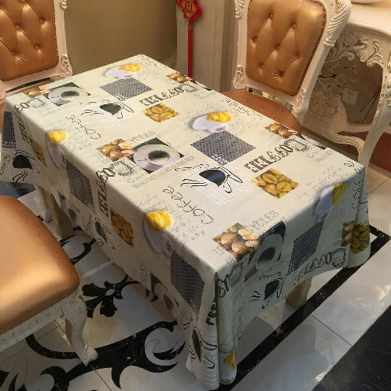 

Plaid Decorative Linen Tablecloth With Tassel Waterproof Oilproof Thick Rectangular Wedding Dining Table Cover Tea Table Cloth