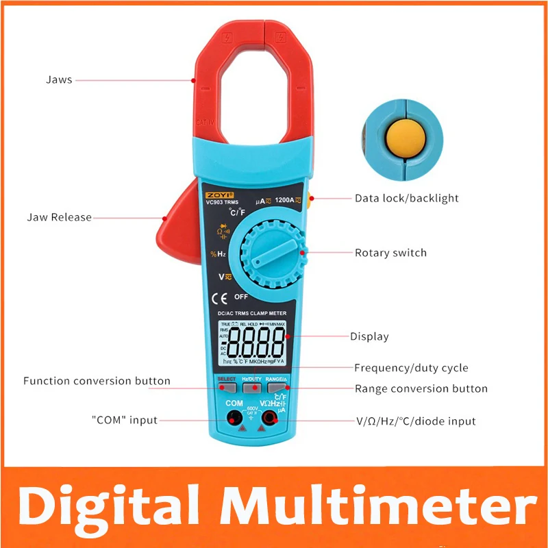 

Pocket Mini Electrical Engineering Digital Clamp Meters Measurement Tool True RMS Ammeter Multimeter for Electrician