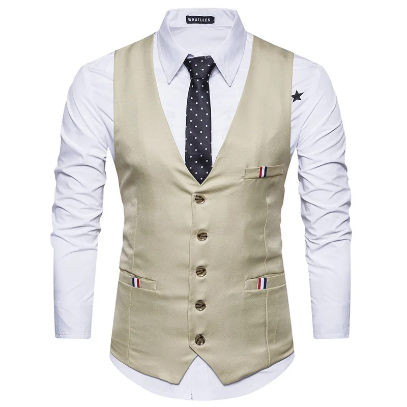 New Style British-Style Suit Waistcoat Men Versitile Casual Business Formal Wear Waistcoat