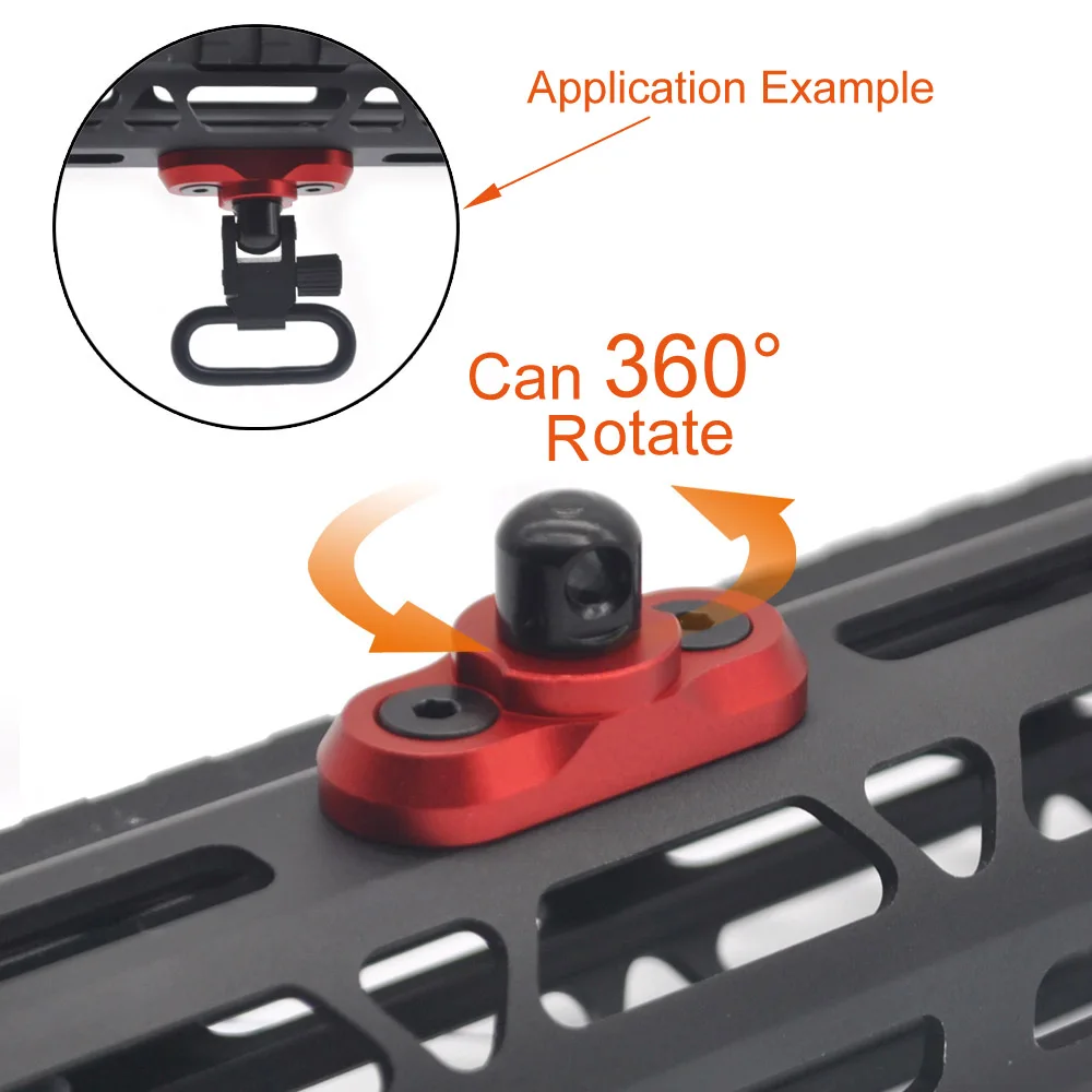 Aplus Keymod/M-lok Sling шарнирное крепление шпилька насадка-адаптер для KEYMOD/MLok Handguard Rail System_ черный/красный/цвет загара