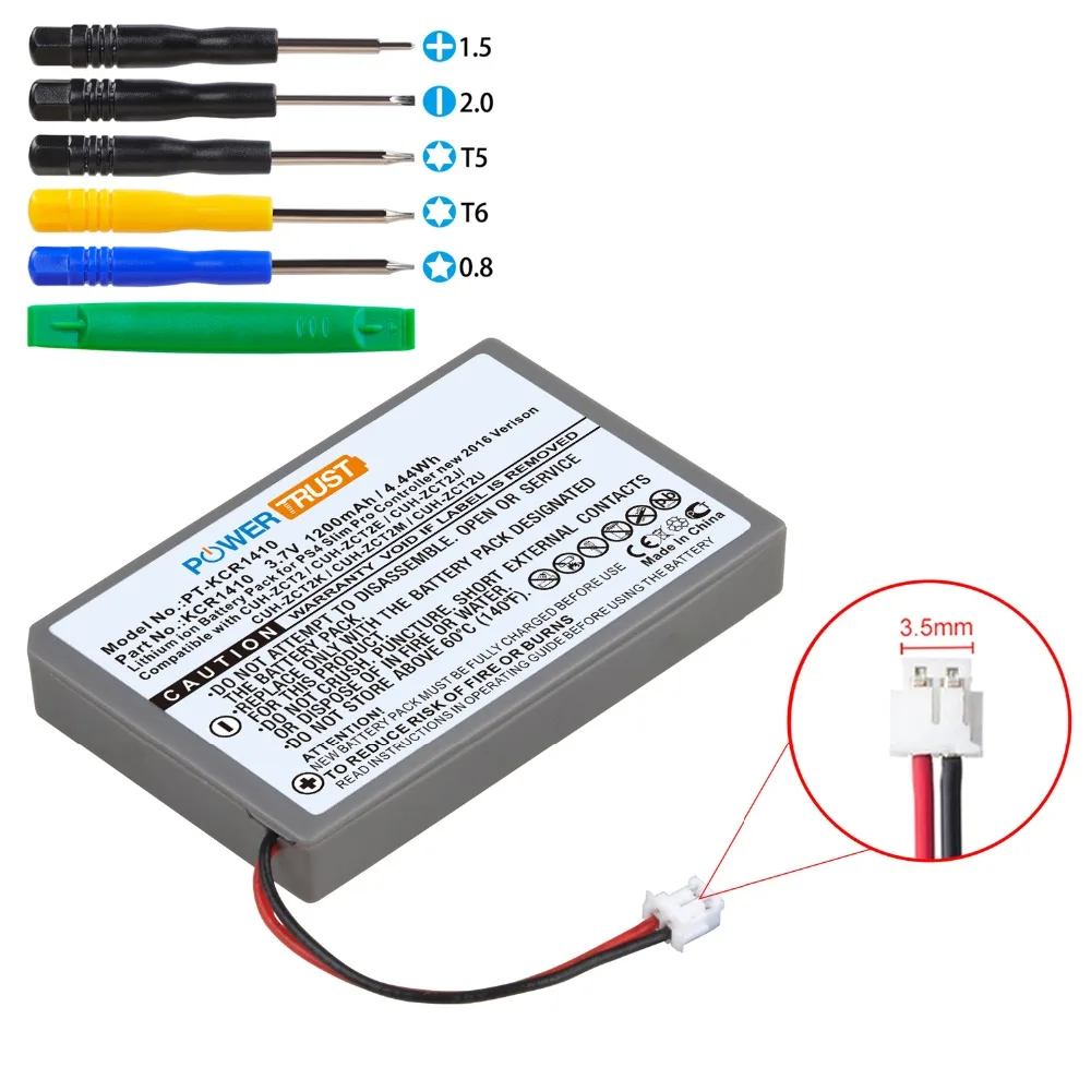 KCR1410 Battery for Sony PS4 Pro Slim Pro Controller New 2016 Verison CUH-ZCT2 CUH-ZCT2E CUH-ZCT2J CUH-ZCT2K CUH-ZCT2M CUH-ZCT2U