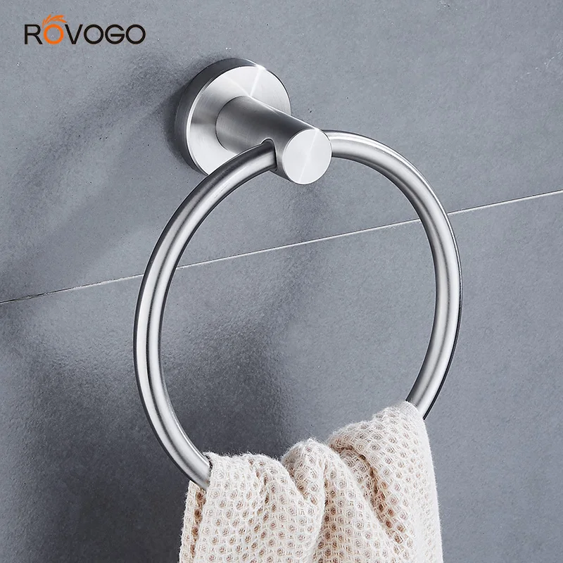 304 Stainless Steel Bathroom Towel Ring Hand Towel Holder Circle Rings Door Hanger Towels Rack Bathroom Hardware Set Wall Mount bathroom towel ring bathroom towel holder