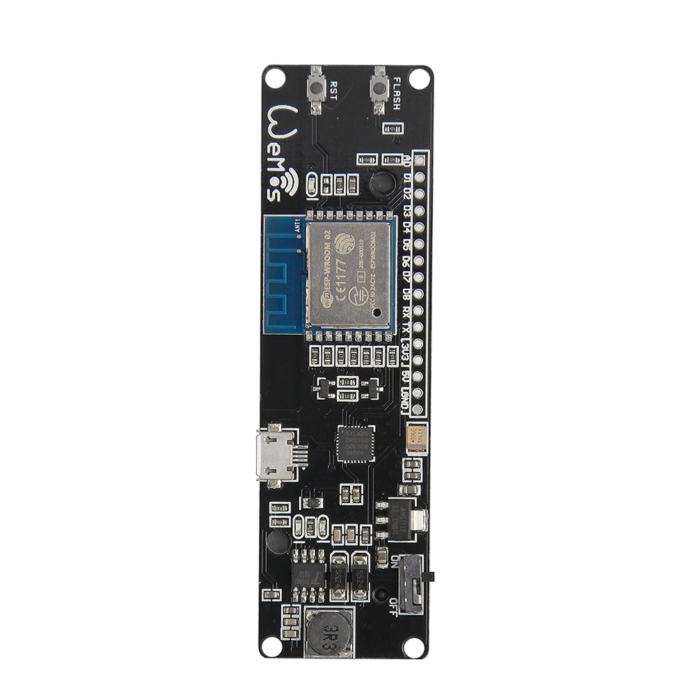 Для WeMos D1 Esp-Wroom-02 материнская плата ESP8266 Мини WiFi Nodemcu модуль 18650 Зарядка батарея макетная плата Nodemcu PWM I2C