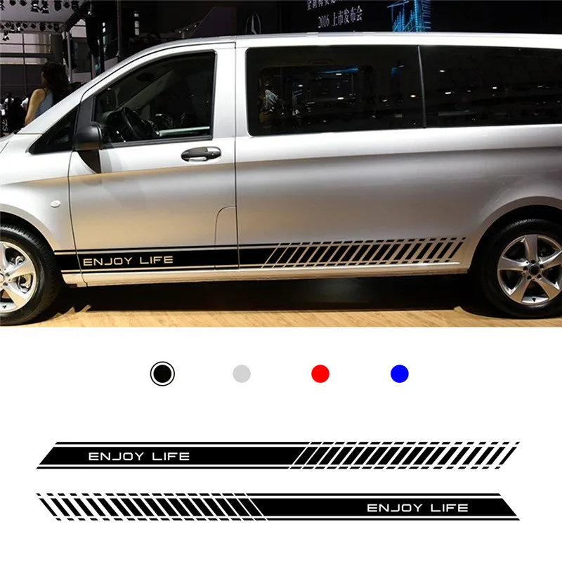 Для Mercedes Vito Racing боковые полосы наклейки для эмблем виниловые графические виниловые 1 пара(L+ R