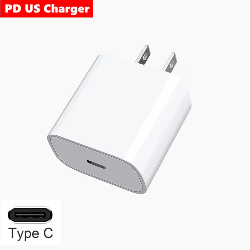 EU US Plug 20W PD USB-C Power Adapter Charger Fast Charger for iPhone 13 12 11 mini pro Ipad Google Pixel 6 5 4 3 2 ROG 5 3 2 65 watt charger mobile Chargers