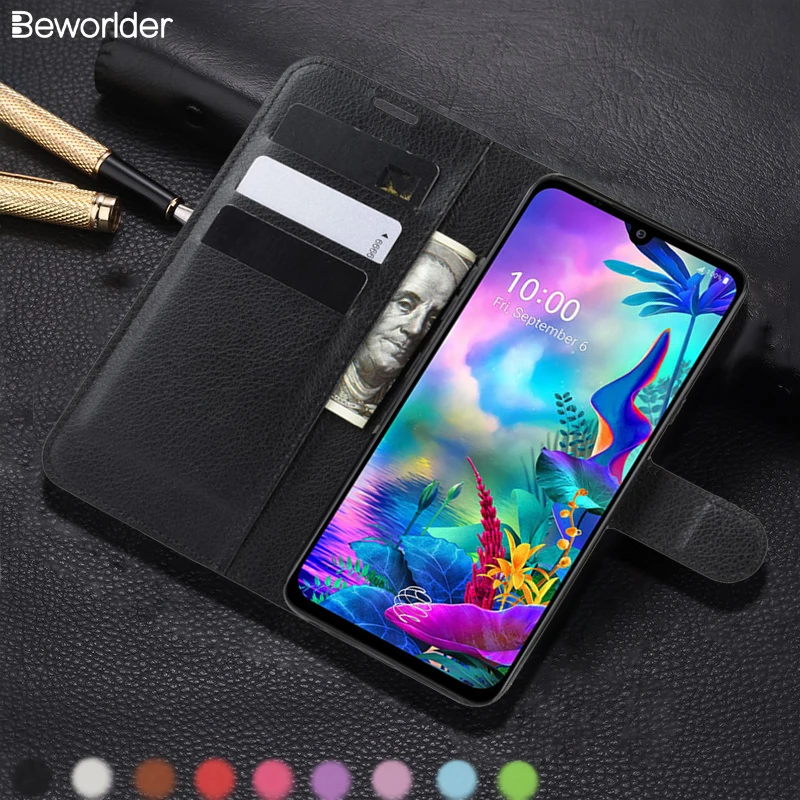 Защитный чехол для LG G8X thinq из искусственной кожи флип-кошелек слоты карт с