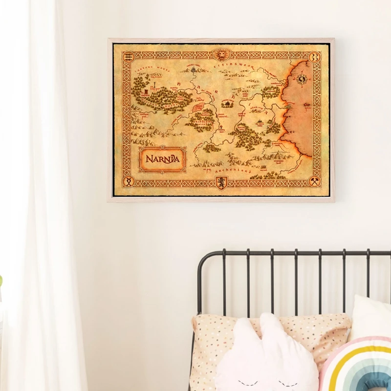 A3 THE CHRONICLES OF NARNIA MAP Poster Print Home Art Deco Gift Idea 4 Fans 