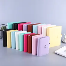 Classeur en cuir PU, couleur macaron A6/A5, pour bricolage, couverture de carnet de notes, Agenda, planificateur, couverture de balle, papeterie scolaire