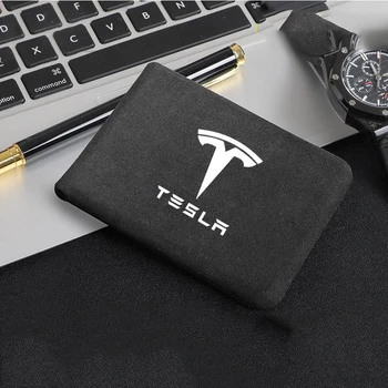 

FLYJ Car Styling Auto Bag Card Package Driver License stickers Genuine Leather wallet For Tesla Model 3 S X Y 2018 2019 2020