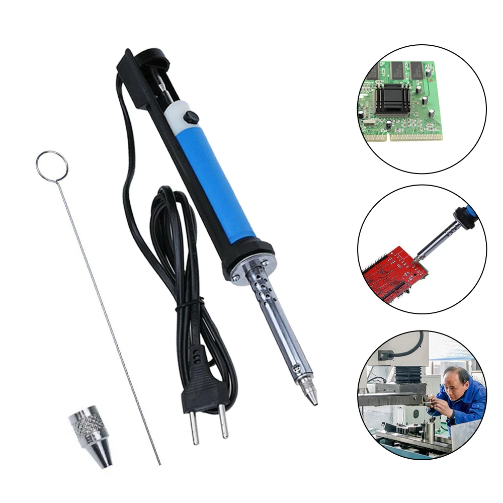 

30W Electric Desoldering Pump Soldering Iron Pen Tin Solder Sucker Welding Suction Heating Sucker Pen Repair Tool with Nozzle
