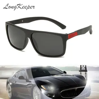 

LongKeeper Classic Polarized Sunglasses Men TR90 Retrol Square Sun Glasses for Driving Trendy Mirror oculos de sol Okulary UV400