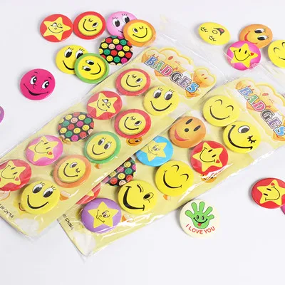 Style randomly sent 20p kawaii круглые smiley face Micro chapter pin значки для рюкзака одежда платье Шарф Брошь металлические шпильки для бейджей diy рукоделие брошь - Цвет: Style randomly sent