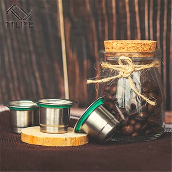 

Refillable Reusable Stainless Steel Coffee Capsulas Compatible with Nespresso Machines Maker 3 Pod +120 Seals